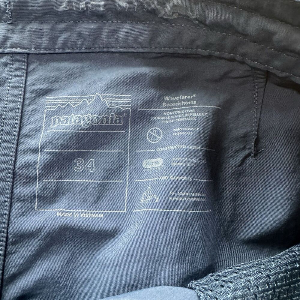 Patagonia Wavefarer Hybrid Walk Shorts 7” Inseam Mens Size 34 Blue Outdoors EUC - Picture 8 of 8